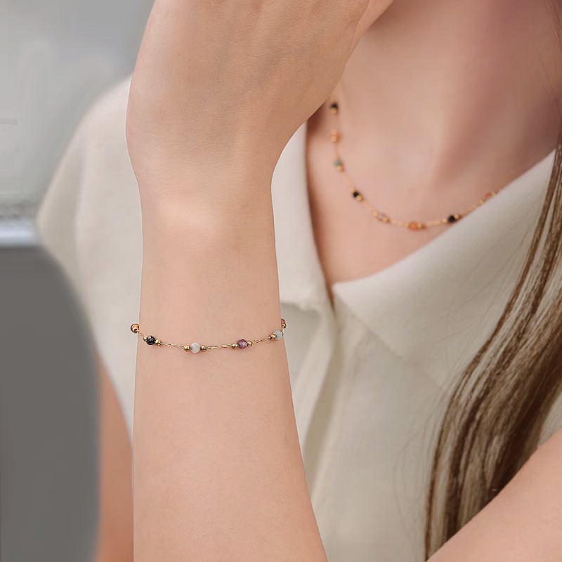 拼接隔珠手链女款项链设计感