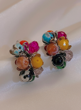 Loga.Py 手札花耳环~2024年新款潮ins小众时尚复古独特耳饰女耳钉