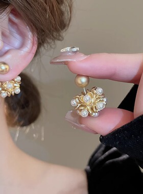 Loga.Py 金色花朵耳钉女独特耳环小众设计感2025新款爆款气质耳饰