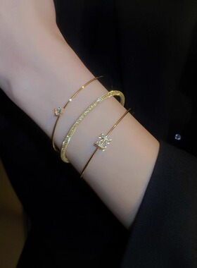 Loga.Py 3件套手链小众设计精致金色复古手镯女2025年H首饰品气质