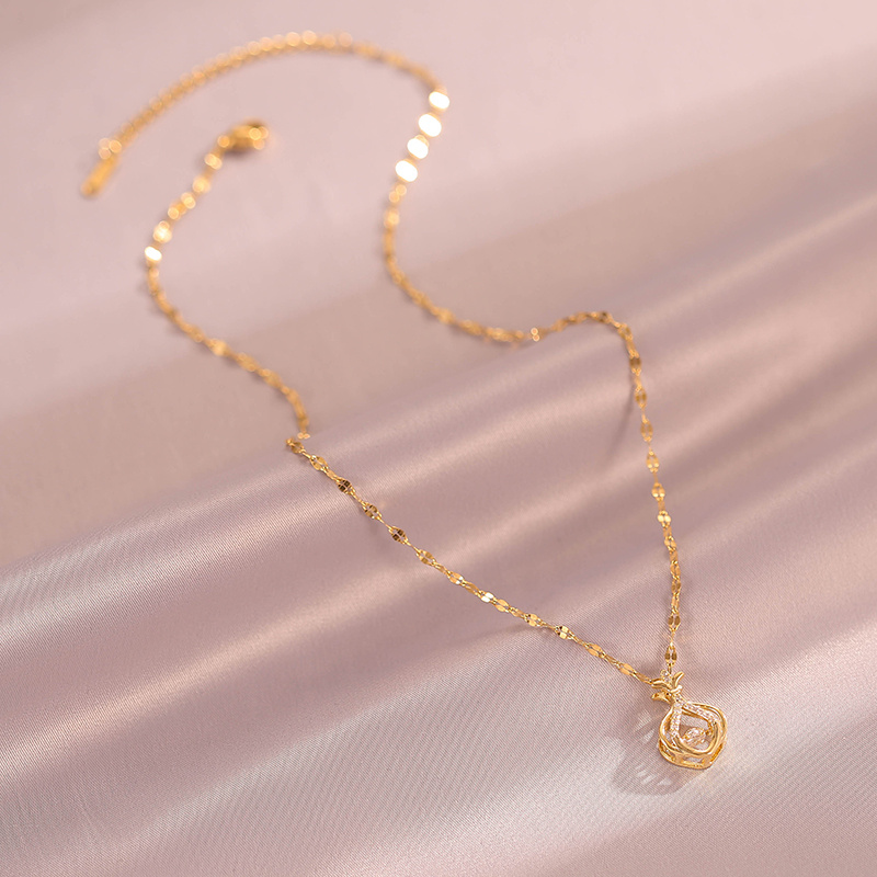 锆石微镶钻项链2022年新款