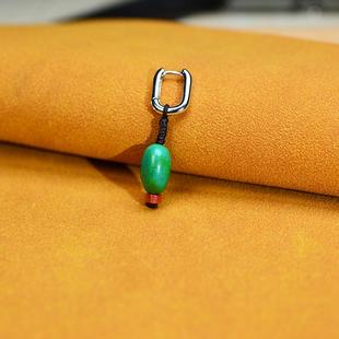 单边耳环藏式尼泊尔藏族绿松石耳饰耳夹无耳洞饰品西藏配饰小众