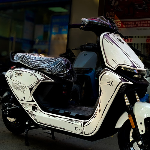 九号电动车二次元痛车贴纸拉花