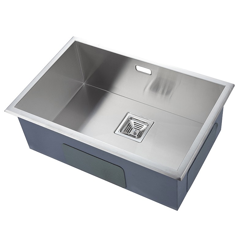 简约5139套餐台下上方形圆形纯手工拉丝食品级304不锈钢水槽德国