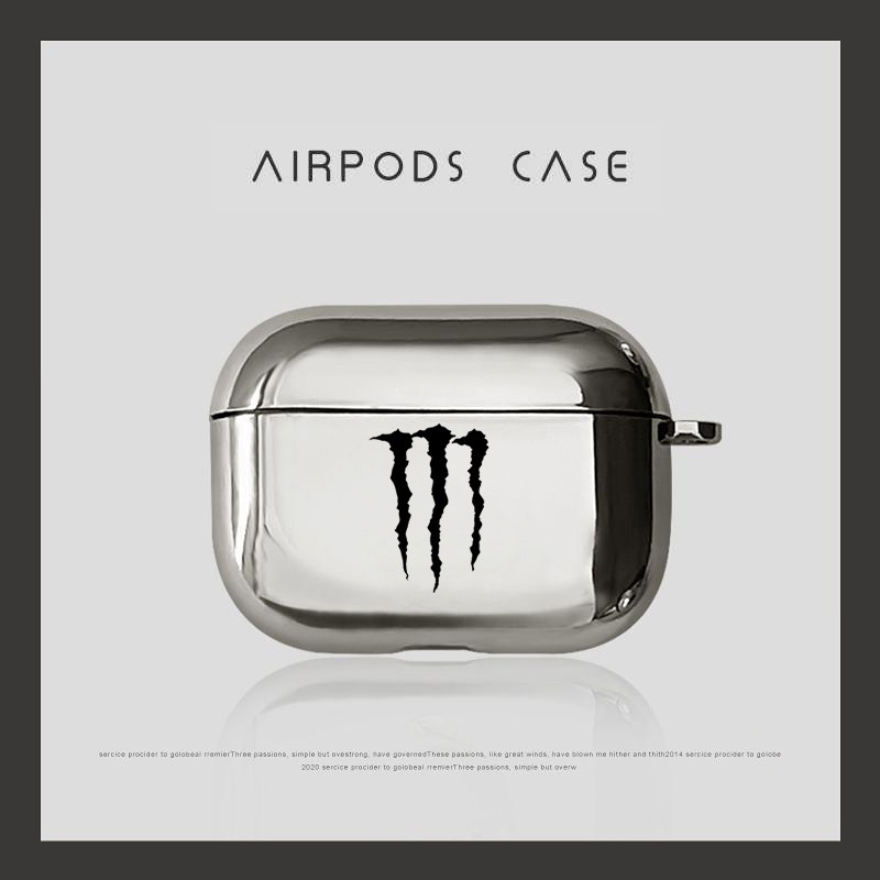 电镀黑色魔爪适用于苹果Airpods2pro3代4代保护套pro2耳机保护壳华为freebudspro4透明耳机套软壳