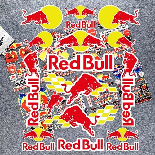 适用红牛摩托车头盔贴纸