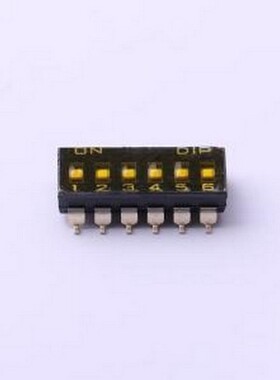 DMR-06-T-V 拨码开关 6位贴片拨码 SMD-12P,6.2x16.2mm
