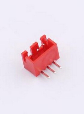 WF-1B254A3P-R 线对板针座 间距2.54mm 弯插 红色 1x3P 弯插,P=2.
