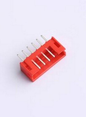 XY-PH2.0-6A11-R 线对板针座 PH 2.0mm 1x6P 直插 红色 插件,P=2m