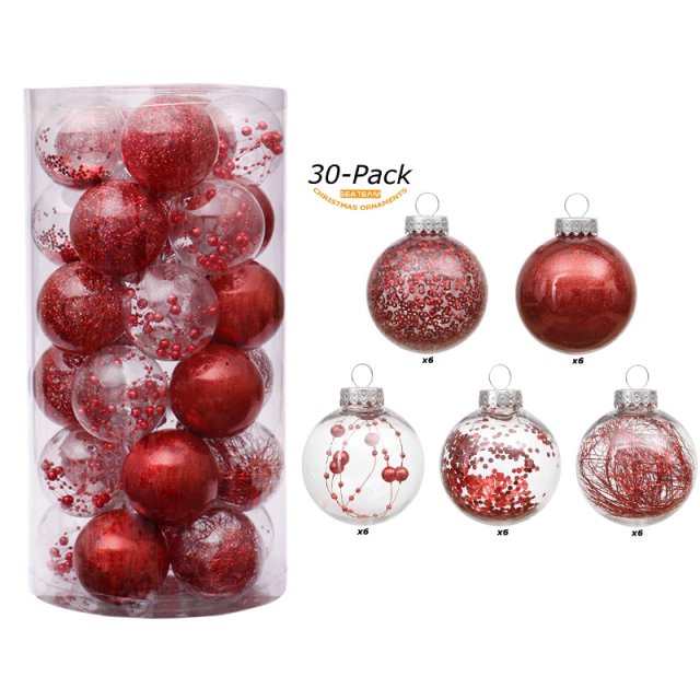 decorations xmas ball red gold silver pink blue hanging home