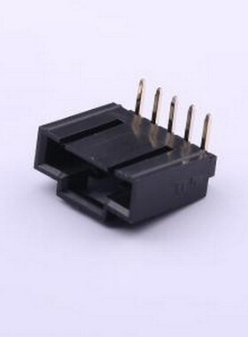 X9556WR-05-N0V01 线对板针座 1x5P 间距:2.54mm 弯插 黑色 弯插,