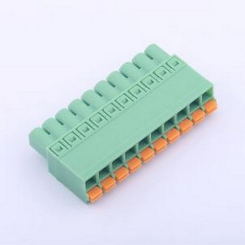 KF2EDGKN-5.0-10P 插拔式接线端子 5mm 1x10P 排数:1 每排P数:10