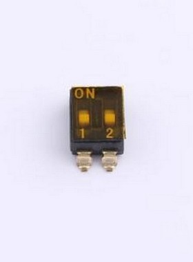 DSIC-02-TS-GER 拨码开关 2.54mm间距 2位 贴片低柄 DSIC黑色 拨