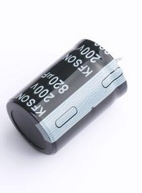 KN821M20025*35A 牛角型电解电容 820uF ±20% 200V 插件,D25xL35