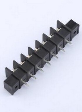 WJ45S-A-9.5-7P 栅栏式接线端子 间距P=9.5mm 7Pin位 边脚 黑色