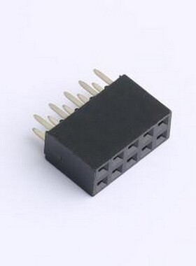 DS1023-01-2x5SF11 排母 2x5P 间距:2.54mm 黑色 插件,P=2.54mm