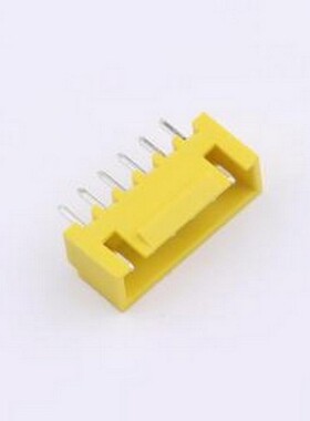 WF-1A254B6P-Y 线对板针座 间距2.54mm 直插 带扣 黄色 1x6P 插件