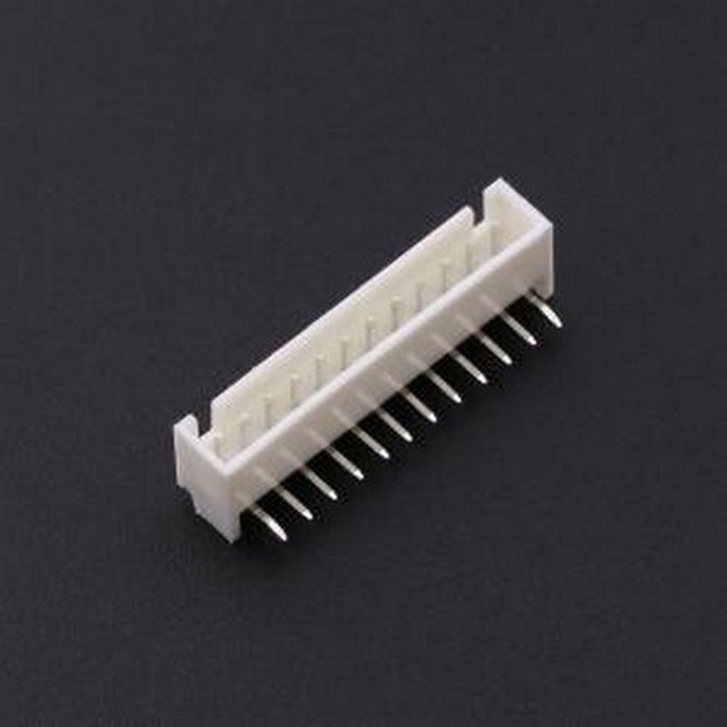 TJC3B-12AWD 线对板针座 1x12P 间距:2.5mm 弯插 弯插,P=2.5mm