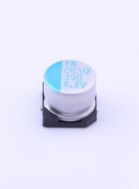 OVZ391M0JTR-0807 固态电容 390uF ±20% 6.3V SMD,D8xL6.7mm