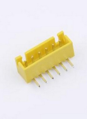 WF-1B254A6P-Y 线对板针座 间距2.54mm 弯插 黄色 1x6P 弯插,P=2.
