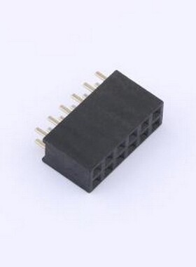 F185-1206A0BSYE3 排母 2x6P 间距:2.54mm 直插 插件,P=2.54mm