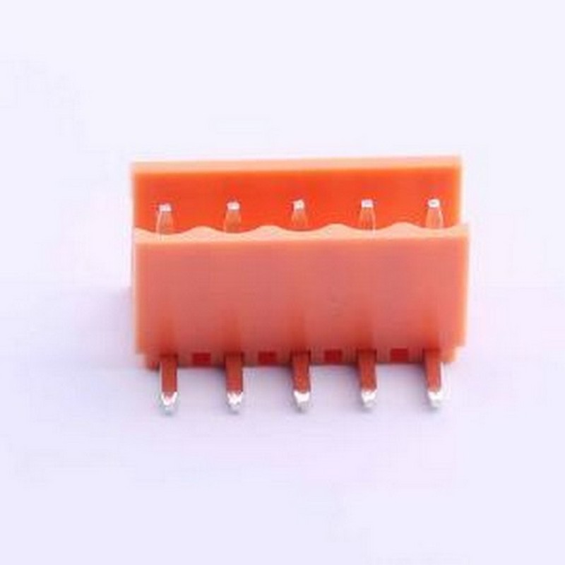 HT396R-05P-14-00A 线对板针座 1x5P 间距:3.96mm 弯插 弯插,P=3.