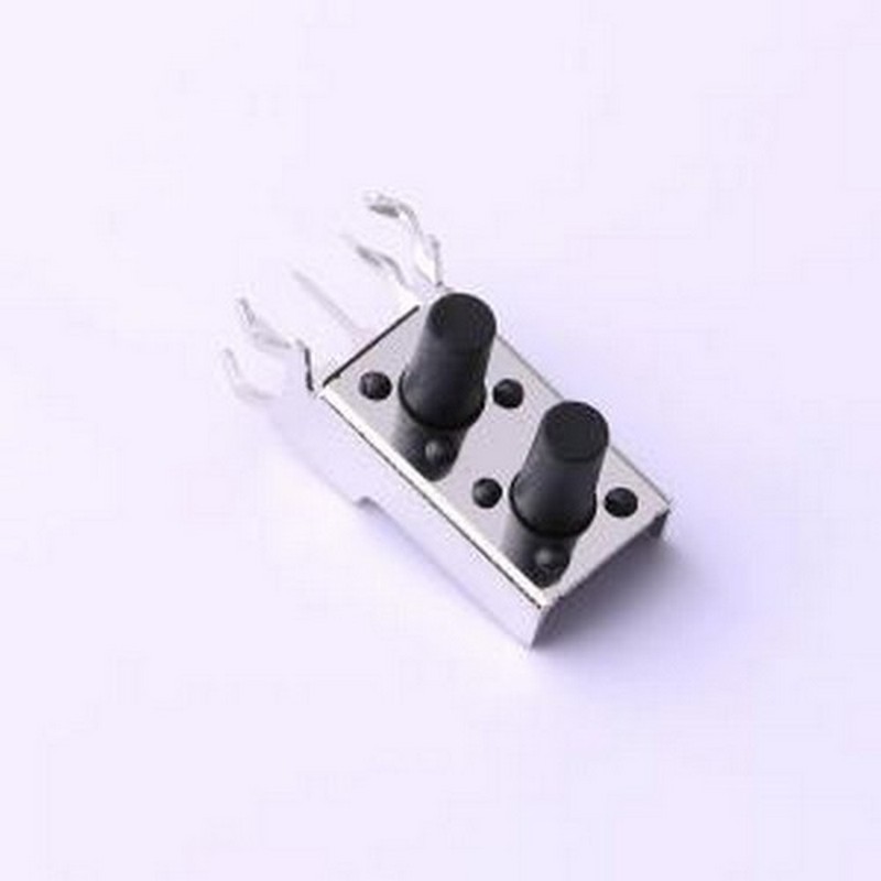 K2-1122DQ-F4SW-01 轻触开关 6*6*双联支架前10H后10H/250G 插件