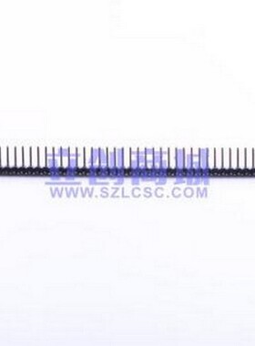 B-2100R40P-A121 排针 间距:2.54mm 1x40P 弯插 黑色 弯插,P=2.54