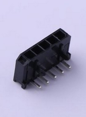 C3030WR-F-05P 线对板针座 1x5P 间距:3mm 弯插 黑色 弯插,P=3mm