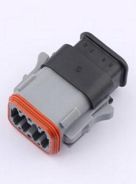 AT06-08SA-SRGRY 胶壳(线对板/线对线) 8位插座插头，带键控和应