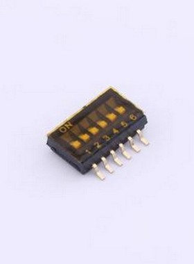 KH-BM-SMT1.27-6P 拨码开关 拨码开关 6P-1.27间距 黑色贴片 SMD-
