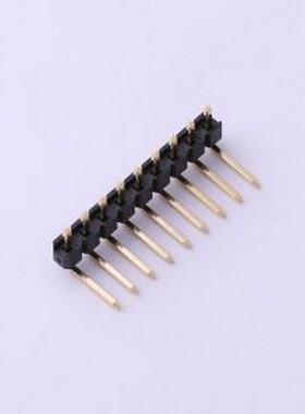 X6511WR-09H-C60D30R1 排针 1x9P 间距:2.54mm 方针 弯插,P=2.54m