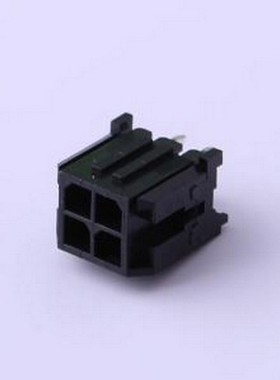 C3030WV-F-2X02P 线对板针座 2x2P 间距:3mm 直插 黑色 插件,P=3m