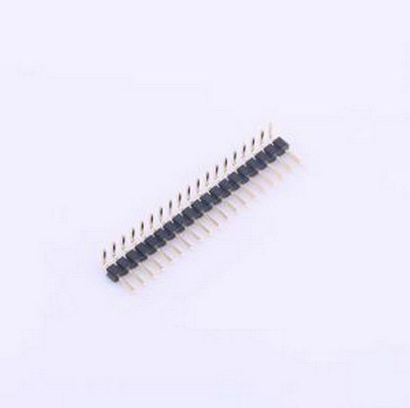 X4611WR-19I-C40D28 排针 1x19P 间距:2mm 方针 弯插,P=2mm