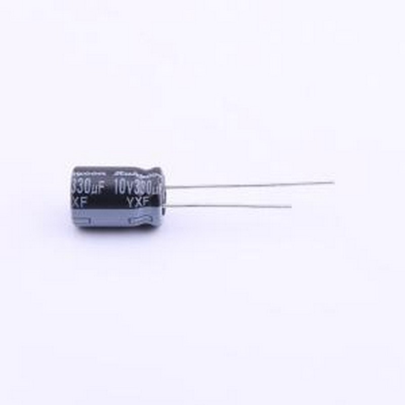 10YXF330MEFC8X11.5 直插铝电解电容 330uF ±20% 10V 插件,D8xL1
