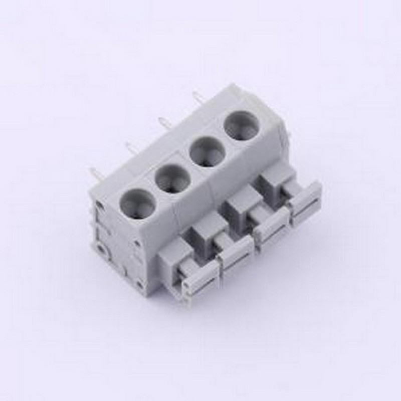 DB260-5.0-4P-GY 弹簧式接线端子 5mm 每排P数:4 排数:1 插件,P=5