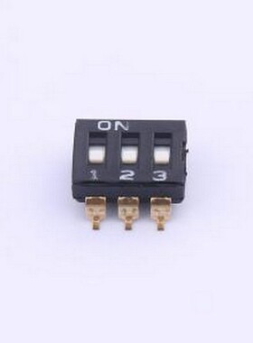 YDC03L2 拨码开关 3位贴片低拨键不贴膜,黑色2.54MM拨码开关 SMD-