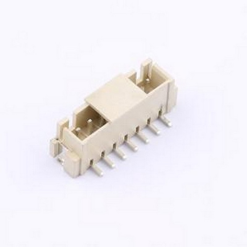 MXXH-2.54-07P-LG1-0-A 线对板针座 1x7P 间距:2.5mm 立贴 系列:X