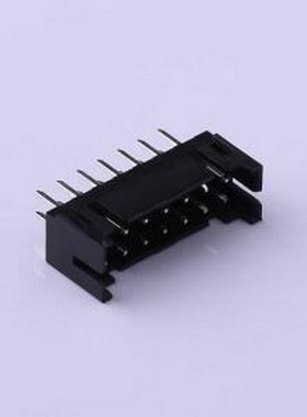 HX20016-14A black 线对板针座 2x7P 间距:2mm 直插 黑色 插件,P=