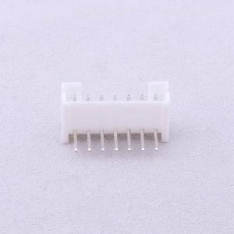 A2001WR-07P1 线对板针座 系列:PH 间距:2mm 1x7P 白色 弯插,P=2m