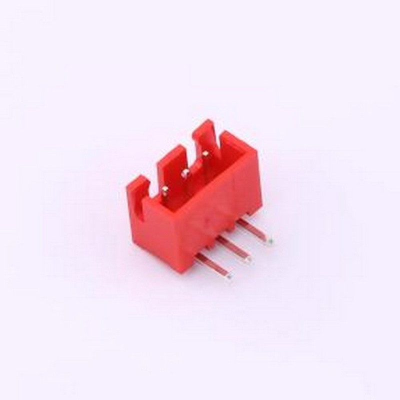 XY-XH2.54-3A21-R 线对板针座 XH 2.54mm 1x3P 弯插 红色 弯插,P=