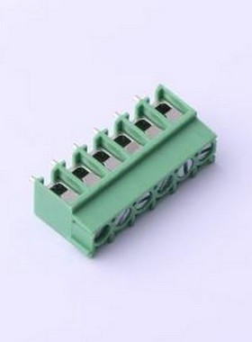 DB302-5.0-6P-GN-S 螺钉式接线端子 1x6P 5mm 直插 排数:1 每排P