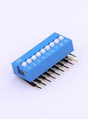 DA-09-B-T 拨码开关 蓝色90度弯脚 9位 DIP拨码开关 插件