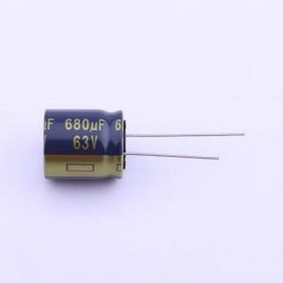 EEUFC1J681S 直插铝电解电容 680uF ±20% 63V 插件,D18xL20mm
