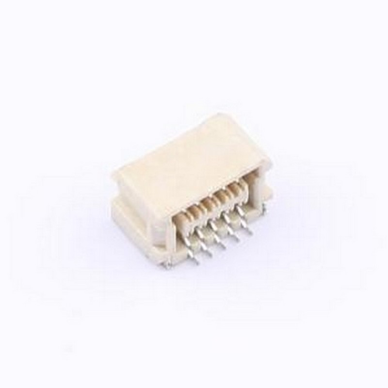 HC-SHC-2*5PWT-05 线对板针座 2x5P 间距:1mm 卧贴 SMD,P=1mm,卧