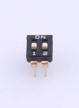 YDD02H2 拨码开关 2位高拨键黑色插件2.54MM拨码开关 插件