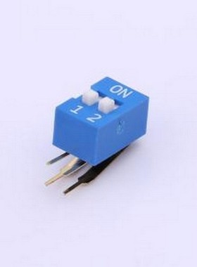 DA-02-B-T 拨码开关 蓝色90度弯脚 2位 KE拨码开关 插件
