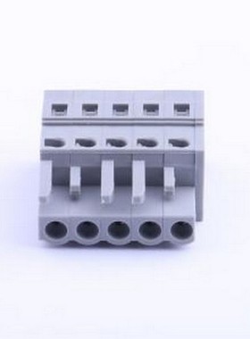 450孔型连接器-05P-5.0mm灰色 插拔式接线端子 5mm 1x5P 排数:1