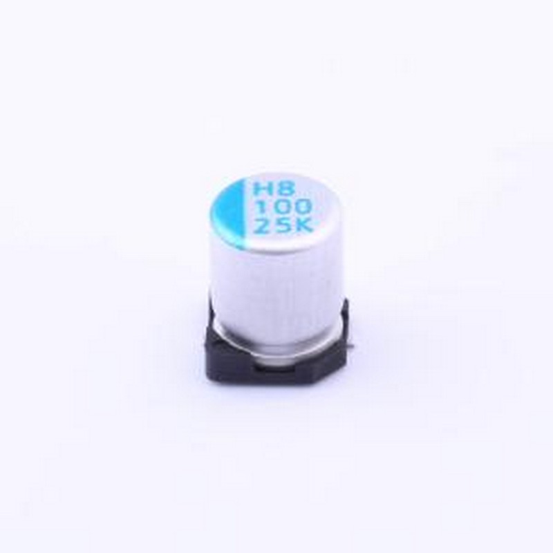 OVK101M1ETR-0608 固态电容 100uF ±20% 25V SMD,D6.3xL7.7mm