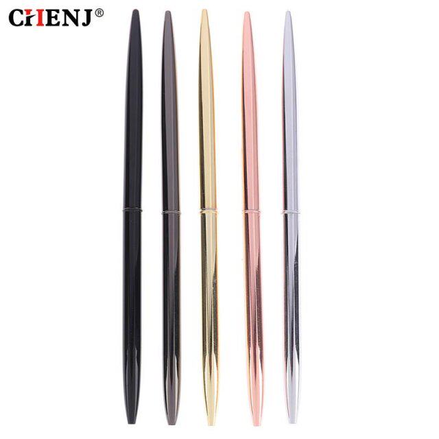 creative slim metal ballpoint pen vintage gold silver ball p